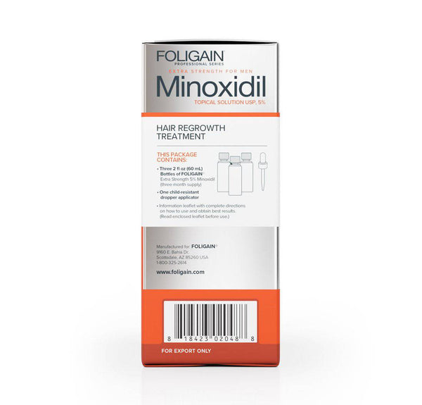 FOLIGAIN Minoxidil 5% Hair Regrowth Treatment For Men 12 Month Supply - FOLIGAIN